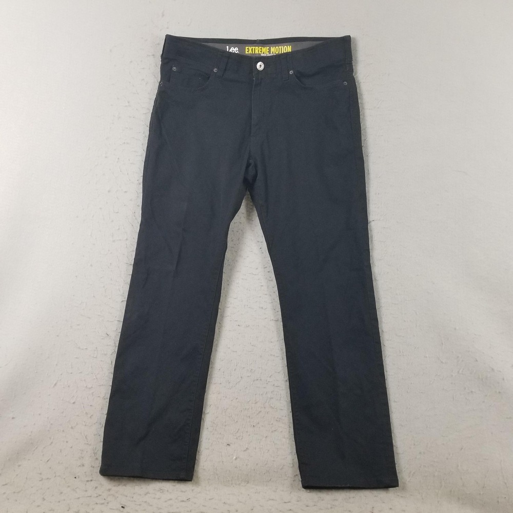 Lee Extreme Motion Slim Fit Jeans Mens 36x29 Black Wash Stretch Denim Pants